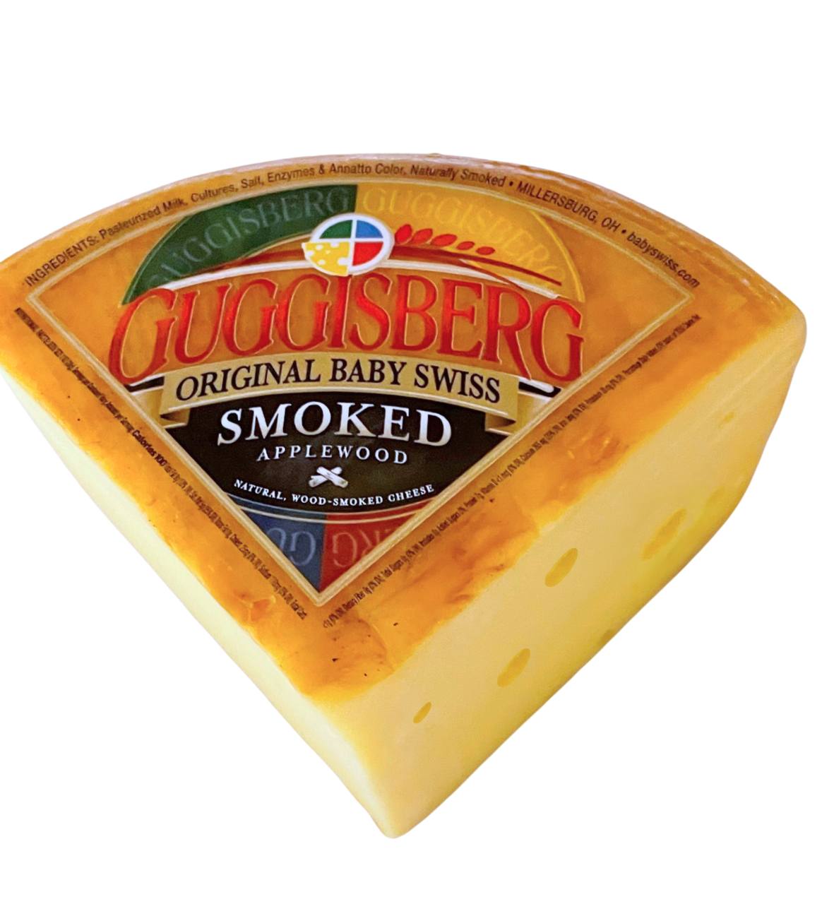 Guggisberg Cheese : (#SM-80) - 1lb. Applewood Smoked Baby Swiss